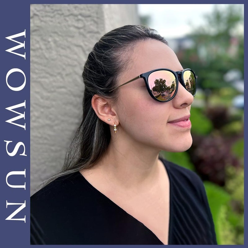 WOWSUN Retro sunglasses womens 2024 trendy round classic glasses - Image 2